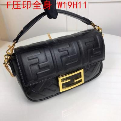 cheap quality Fendi Bags full embossed F Logo Black